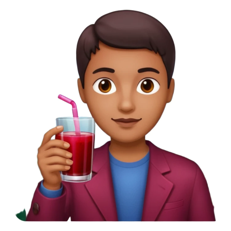 juice red,forest fruits, person, sticker