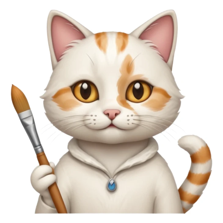 A cat that is an artist  sticker