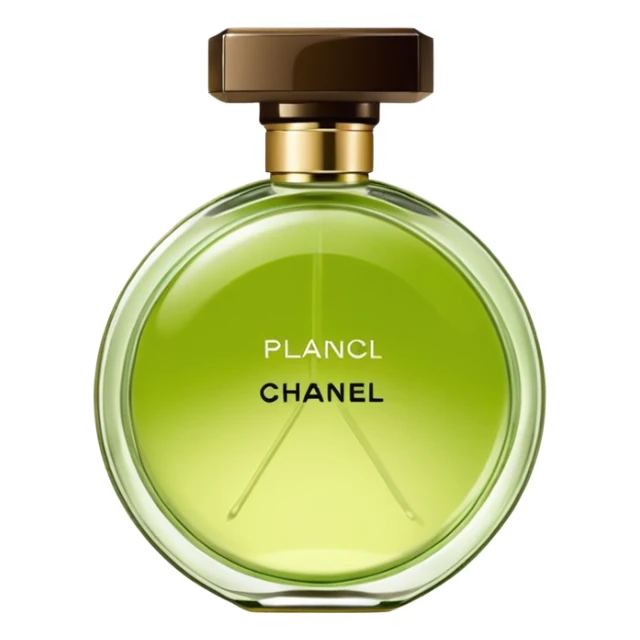 Green pistachio color Chanel round perfume sticker