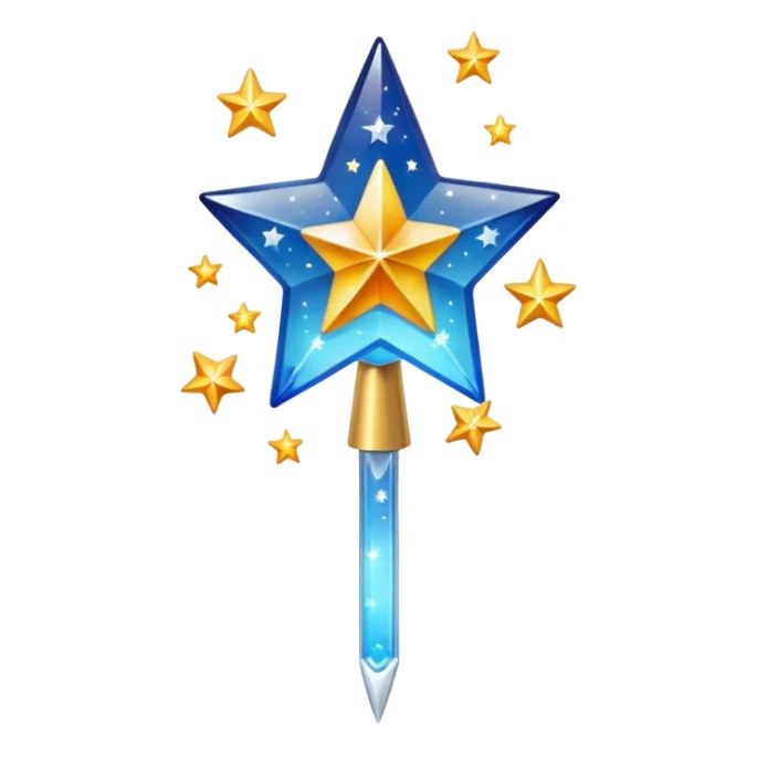 fleche verre le haut avec des etoile a cote pixeliser sticker