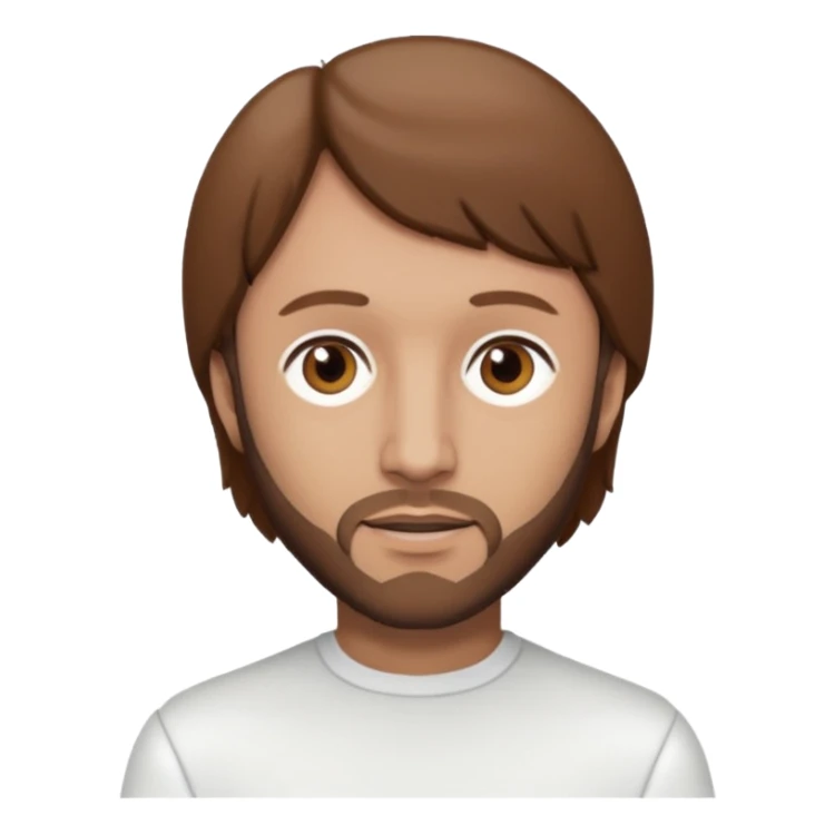 Maurice Gibb brown eyes, brown hair, white outfit sticker