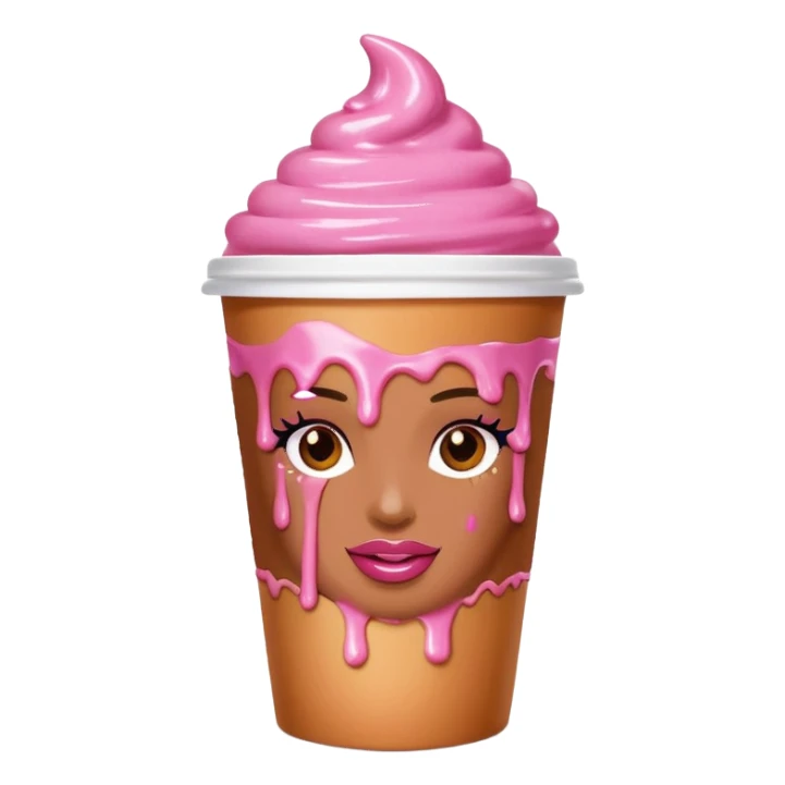 A Dunkin coffee cup but Megan thee stallion themed sticker