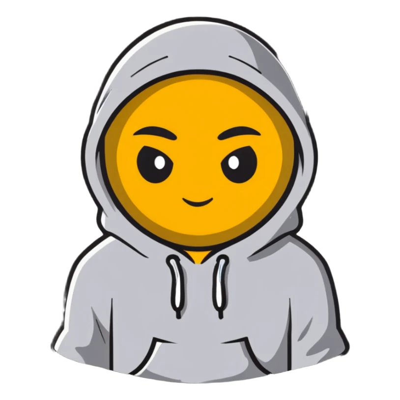 God wearing a hoodie sticker