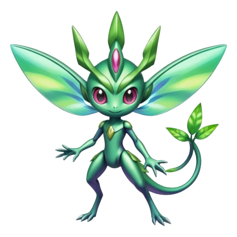 Shiny Aural Keldeon-Celebi-Genesect-Fakémon-fusion (full body) sticker