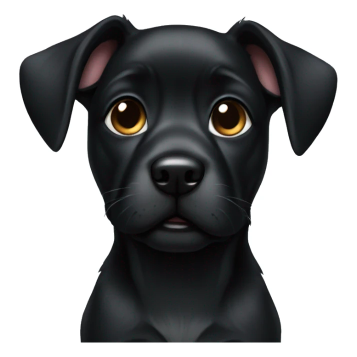 baby black dog sticker