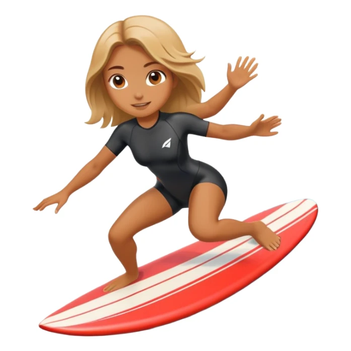beautiful girl do surfing sticker