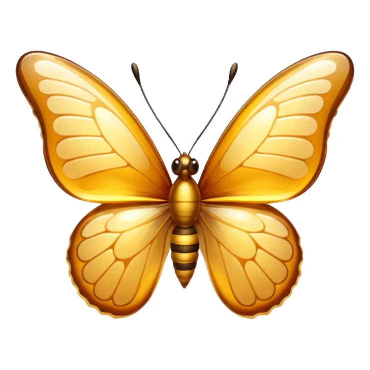 Butterfly made of honey sticker