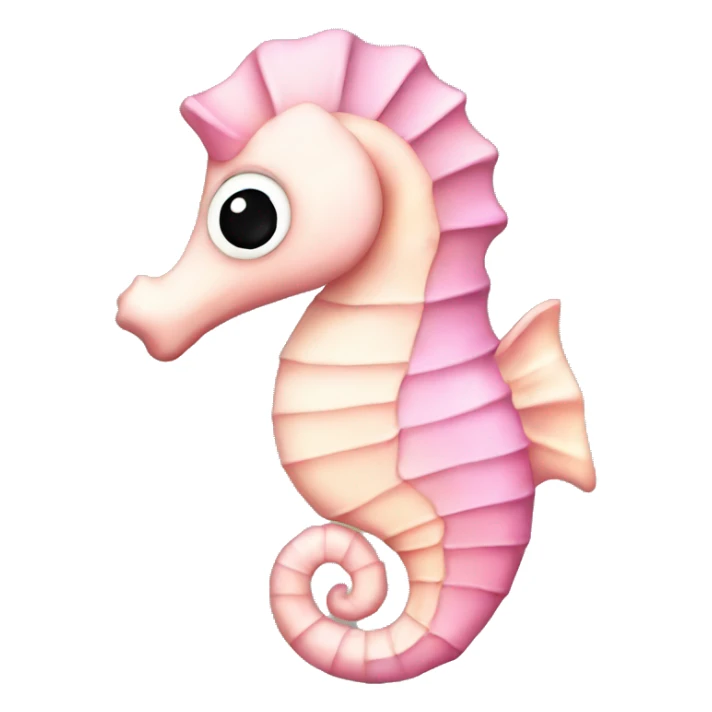 Cute light pink Seahorse sticker