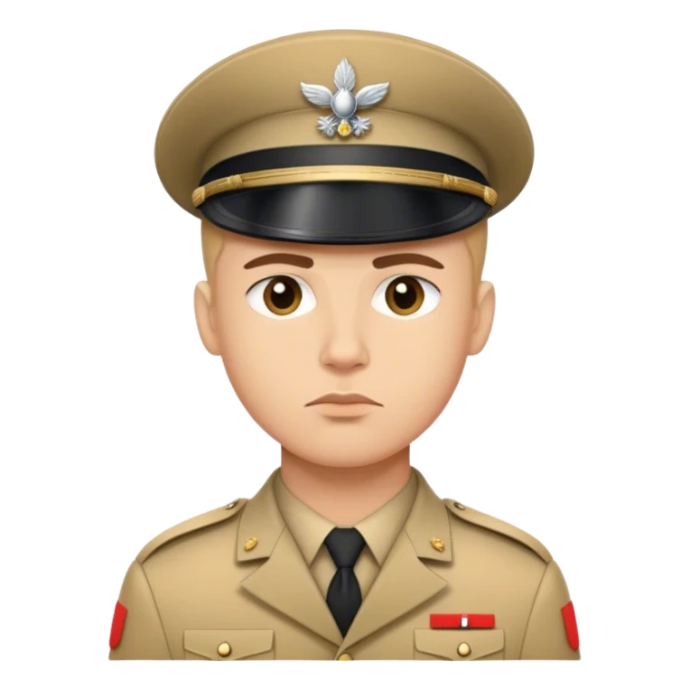 photorealistic serious french modern soldier sticker