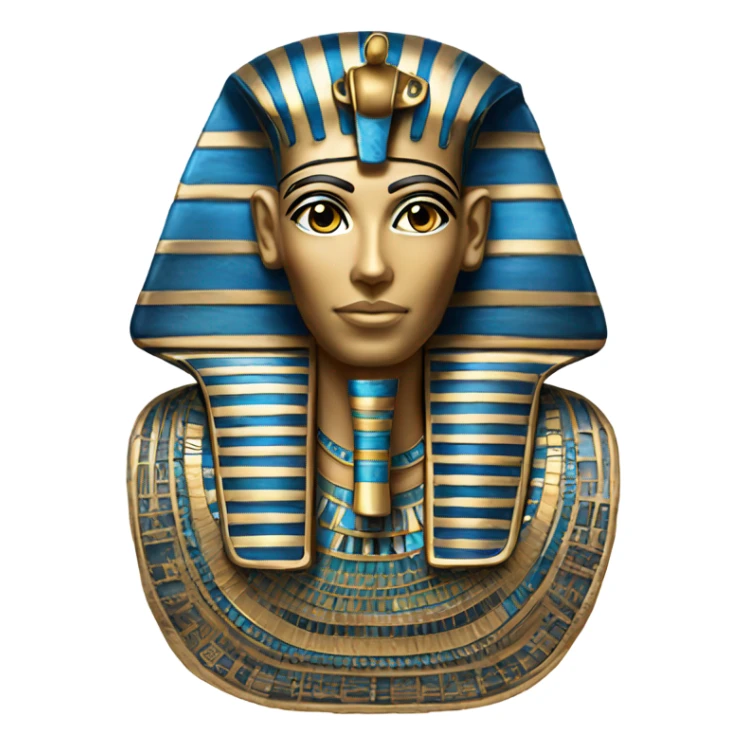 egypt sarcophagus coffie gold blue white black , full body  sticker