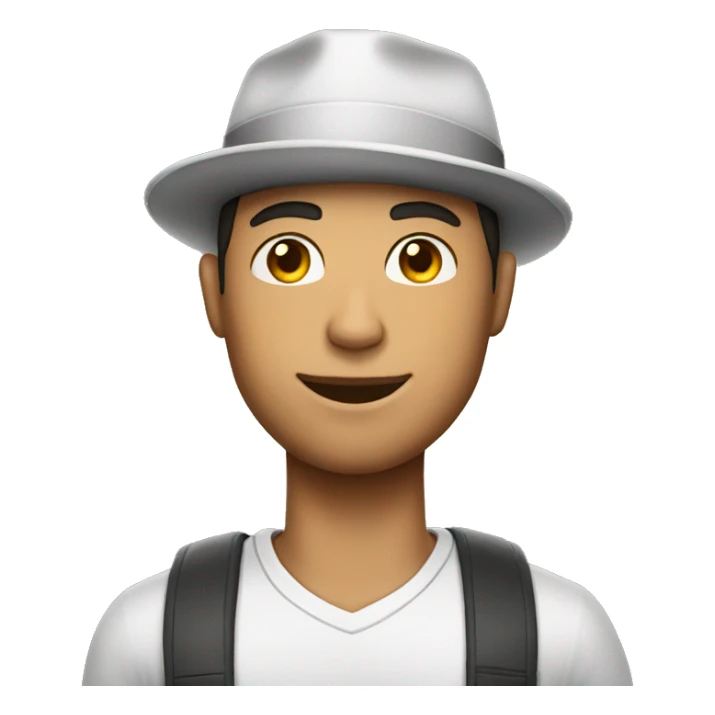 Man look like Ronaldo whit a cat in a hat sticker