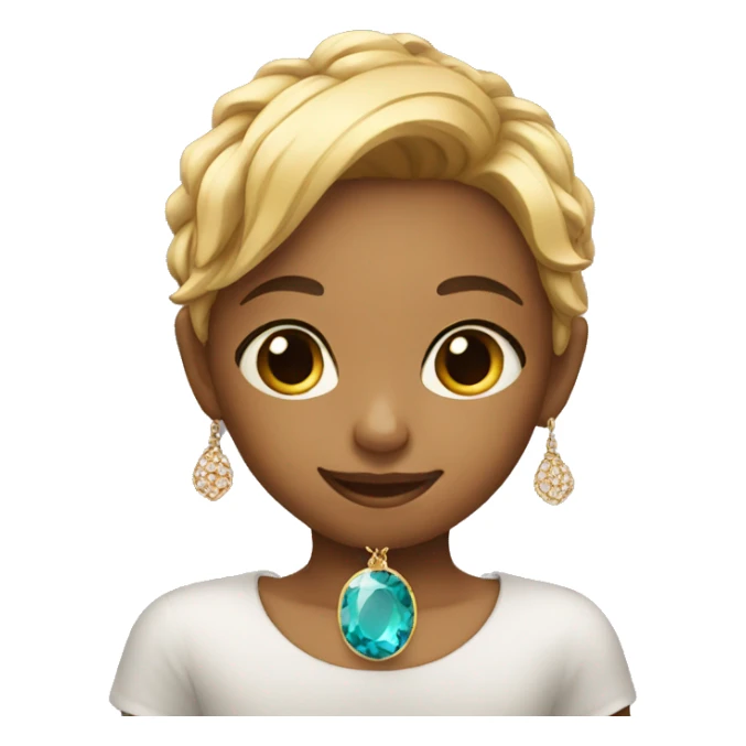 child selling jewelry sticker