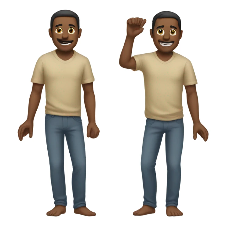 Man with hands for feet and feet for hands sticker