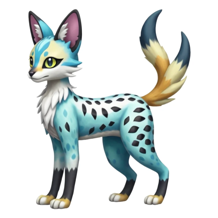 Meloetta-Trico-Silvally-Sergal-Serval-Cresselia-Fakémon-creature-hybrid sticker