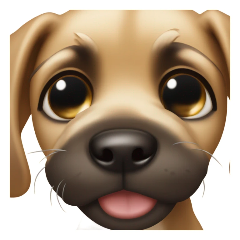 Puppy dog eyes with 2 fingers pointing toward each other sticker