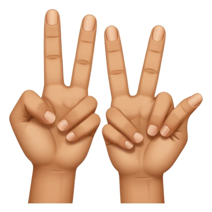 Hands with one finger down, and four fingers up sticker