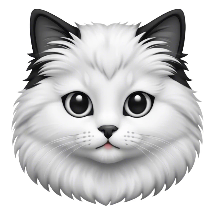 Bixby cat black and white sticker