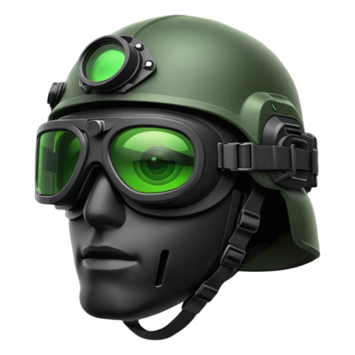 military helmet with nightvision goggles sticker