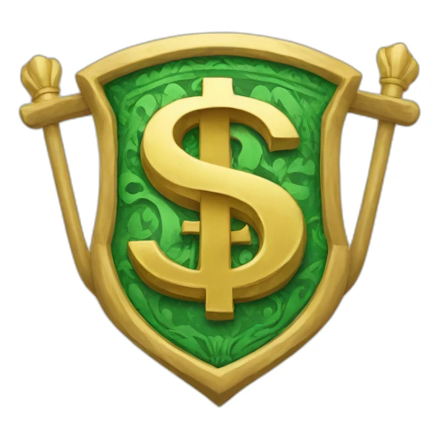 money sign coat of arms sticker