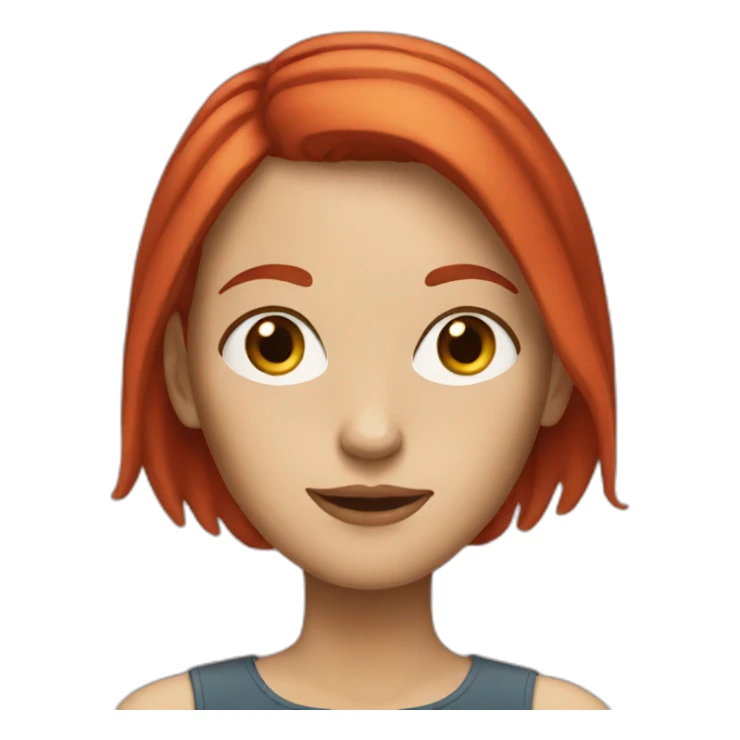 white women with Short red hair sticker