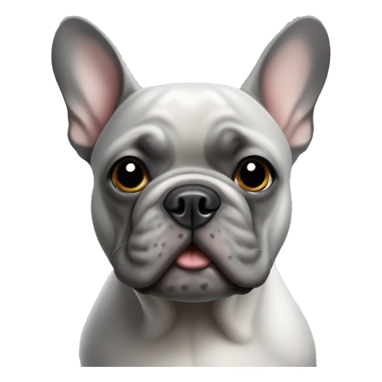 grey french bulldog sticker