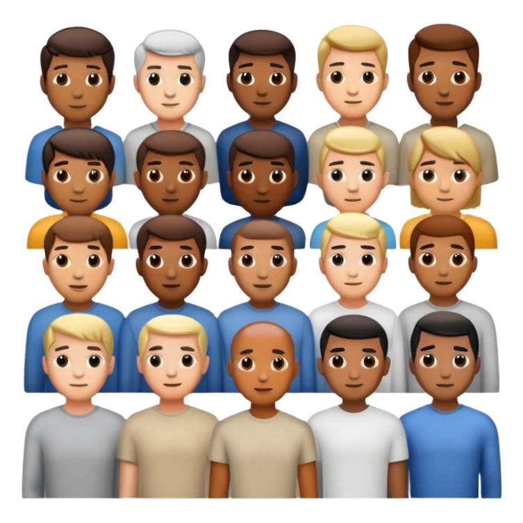  men standing sticker