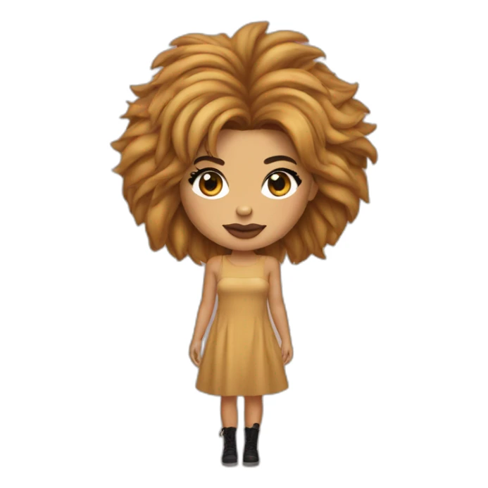 Kylie Jenner wearing a lion dress sticker