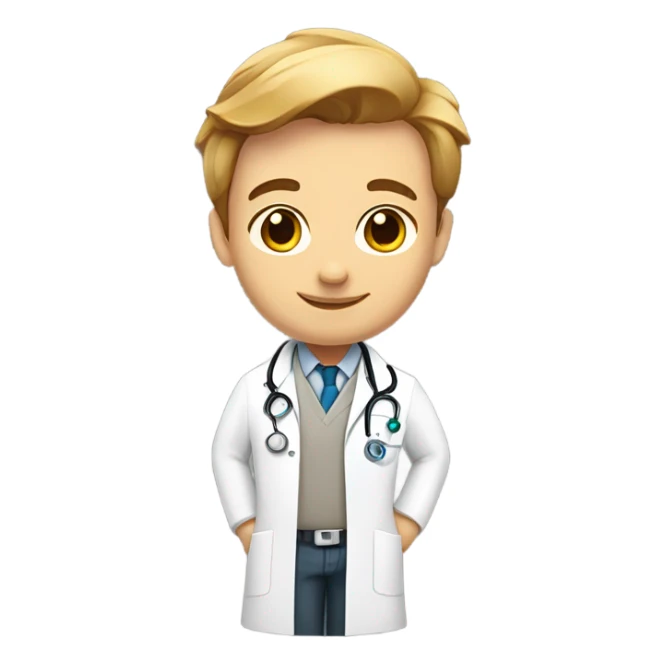 Doctor with badge that says Dr. Flex sticker