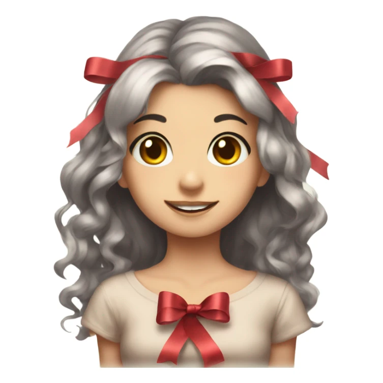 pretty dear with a ribbon on her esr sticker