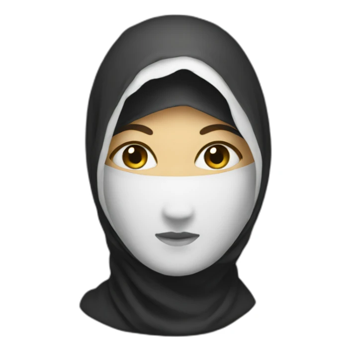 woman in face veil sticker