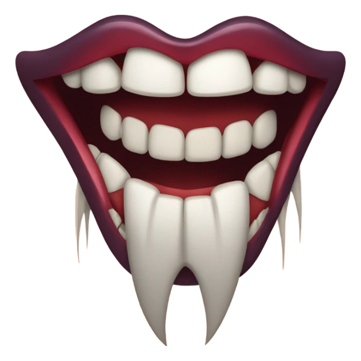 vampire mouth with fangs sticker