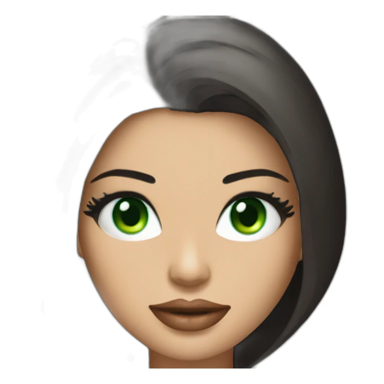 adriana lima with green eyes and laptop sticker