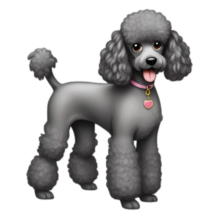 Dog Standart Poodle full body sticker