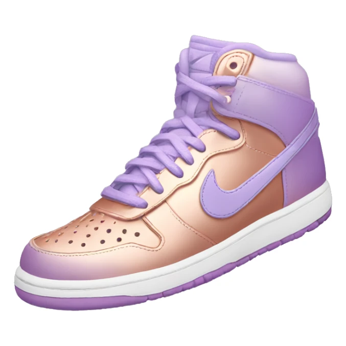 Realistic lavender to rose gold ombre Nike Sneakers. sticker
