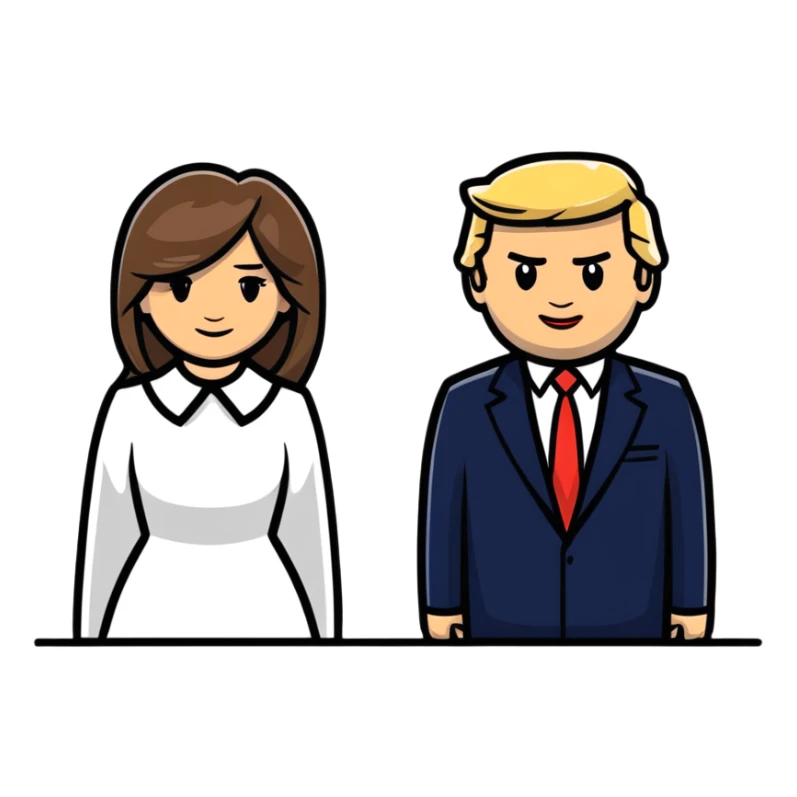 Donald and Melania Trump sticker