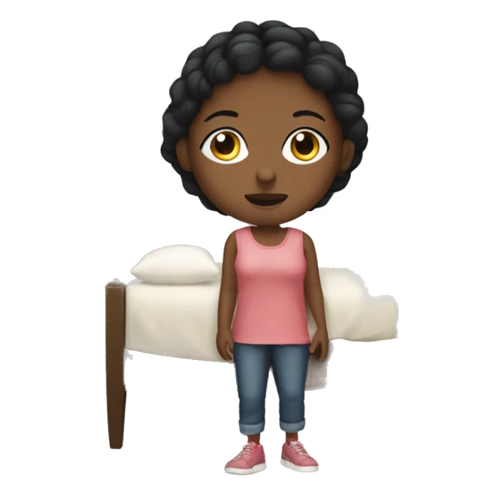 Burnett girl with bed cover sticker