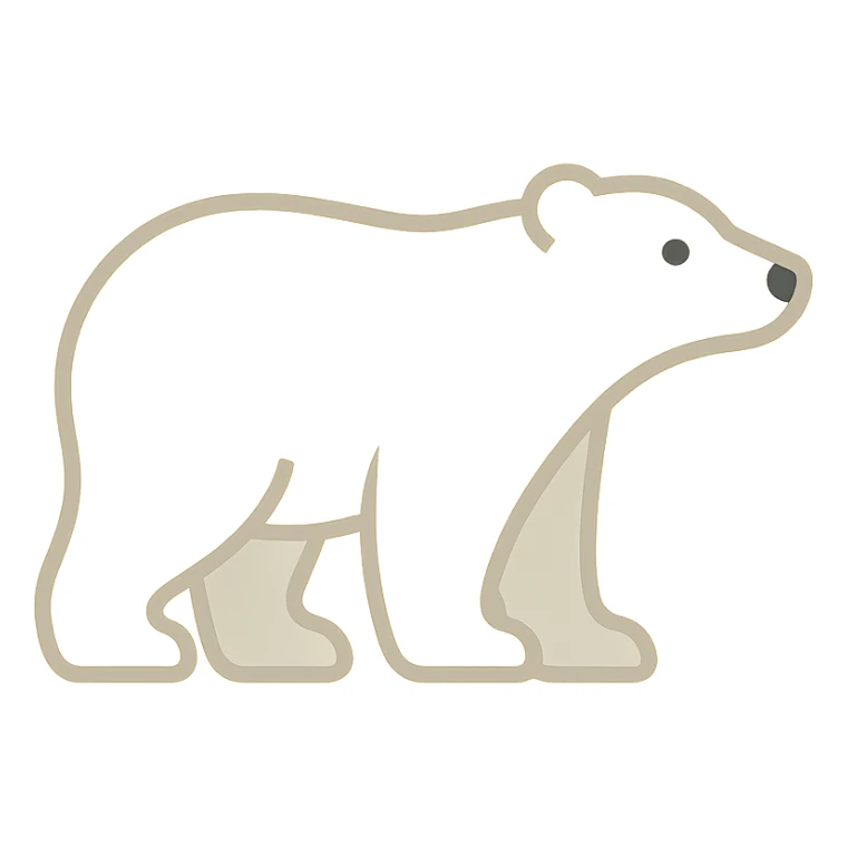 Polar bear sticker