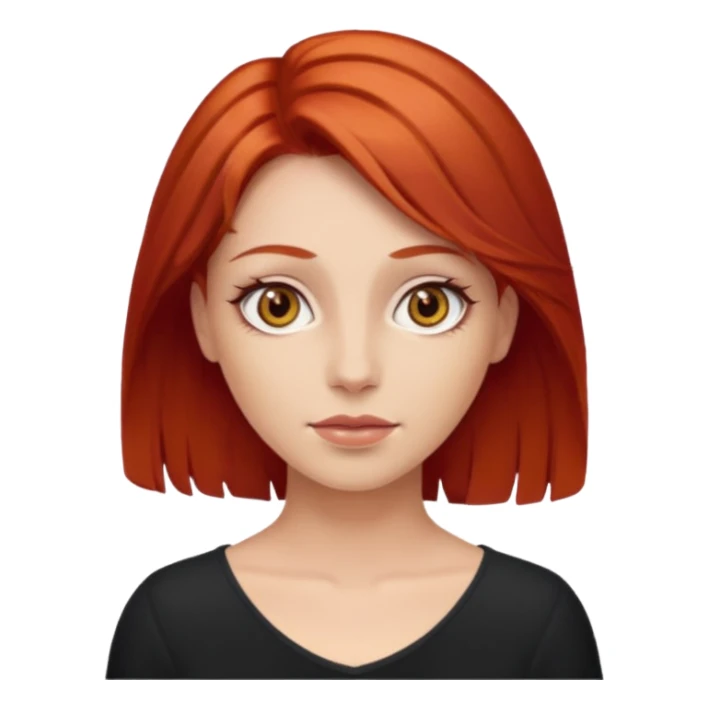 Westie with red hair and hazel eye woman sticker