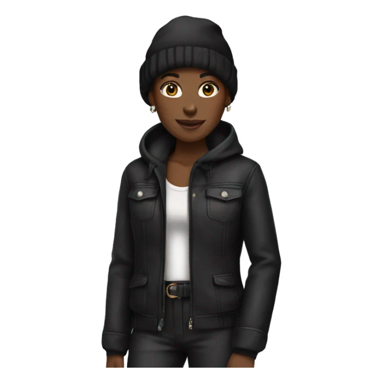 Black fashion outfit sticker