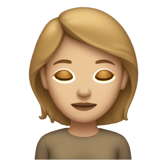 Light skinned light brown haired woman sleeping sticker