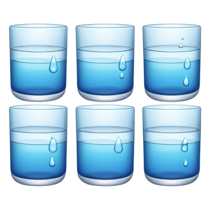 Use a series of frames showing the glass gradually filling with water sticker