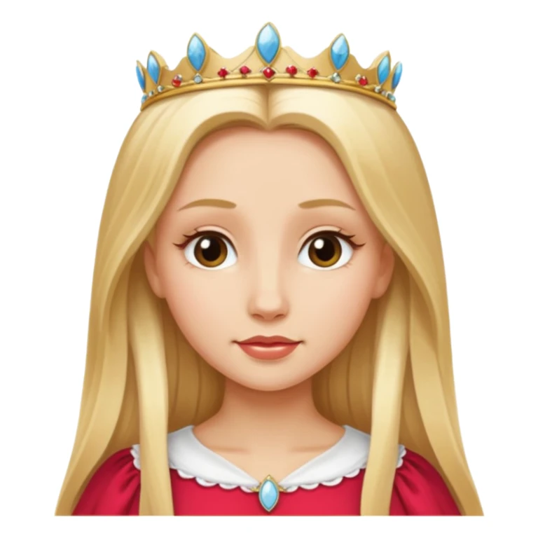 polish princess long blind hair sticker