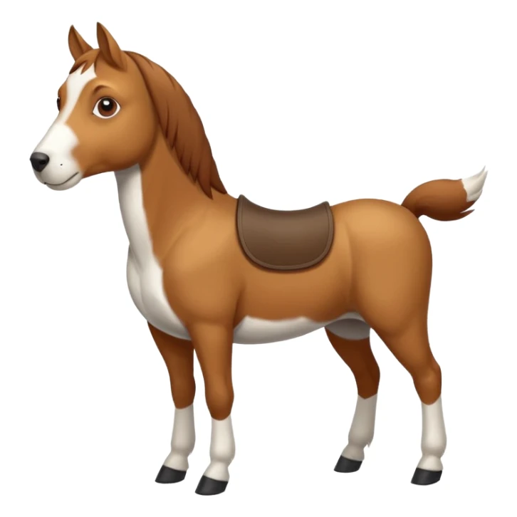 crossbreed of a beagle dog and a horse sticker