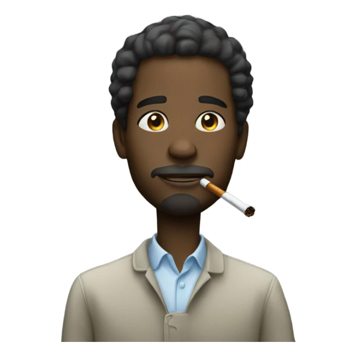 Black man smoking sticker