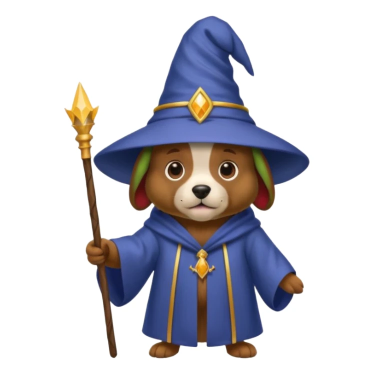 Dog wizard sticker