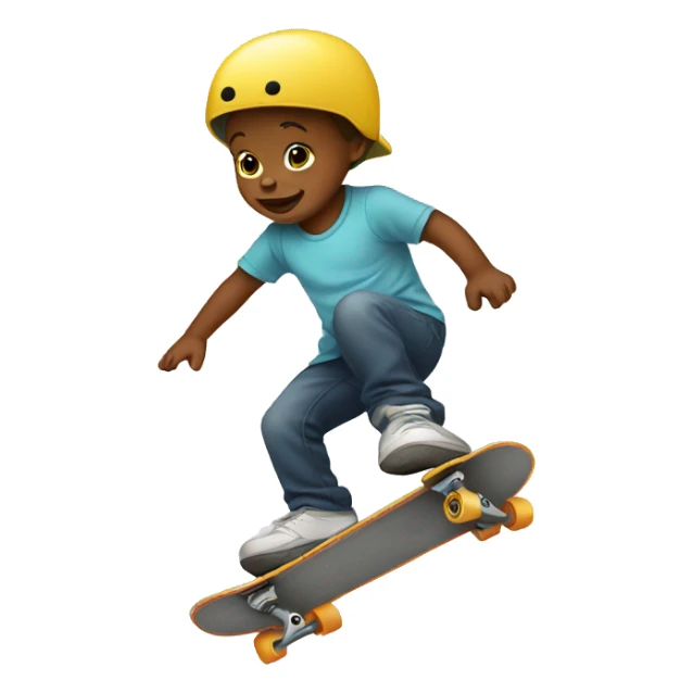 Baby skateboarding sticker