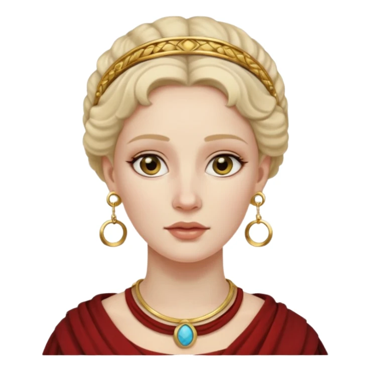 Ancient roman Women with Earrings sticker