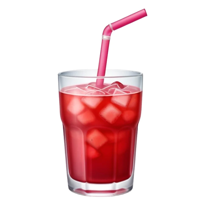 Glass of red fruit punch  sticker