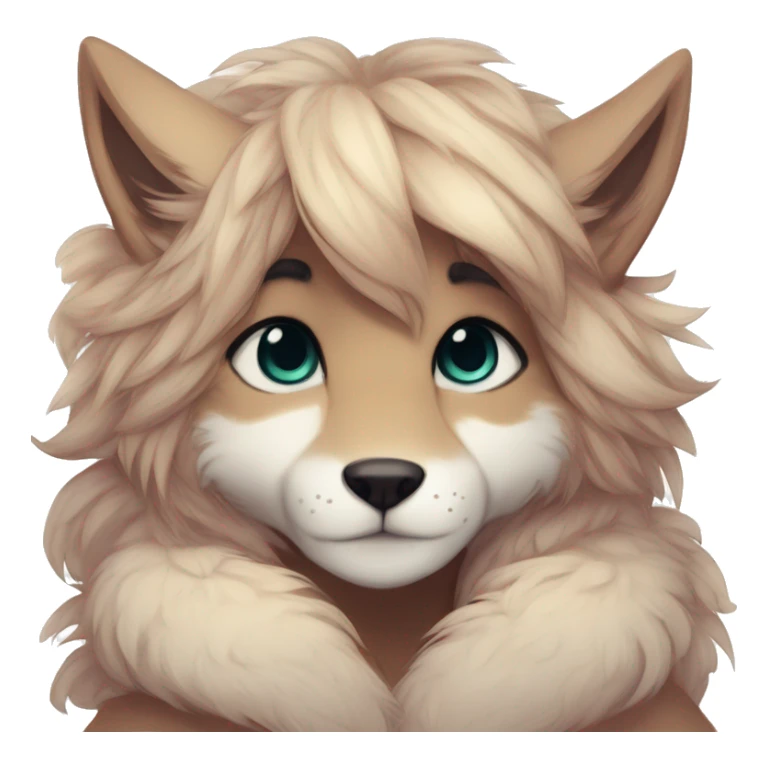 Shy anthro furry by Falvie, LiLaiRa, griffsnuff, AngieWolf sticker