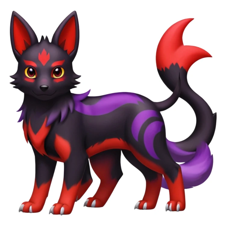Guilmon-Houndour-Umbreon-hybrid sticker